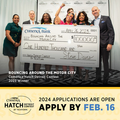 Comerica Hatch Detroit Contest by TechTown returns to find Detroit’s next winning brick-and-mortar small business with <money>$100,000</money> grand prize.