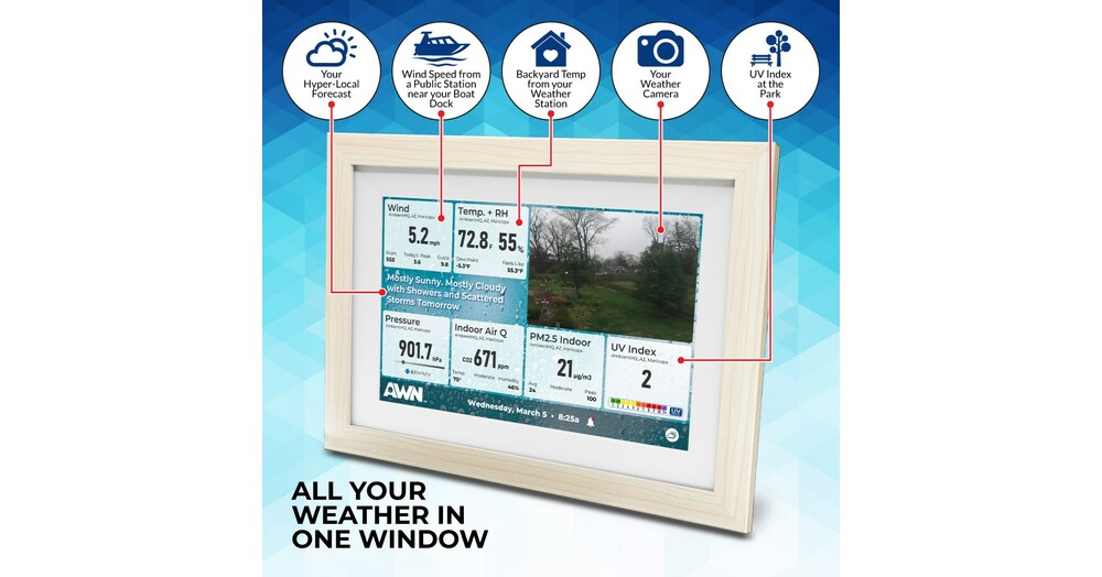 Ambient Weather® Unveils the AWN Weather Window™ Display for Home