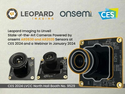 Leopard Imaging to Unveil State-of-the-Art Cameras Powered by onsemi Hyperlux™ LP AR0830 and AR2020 Sensors at CES 2024 and a Webinar in January 2024