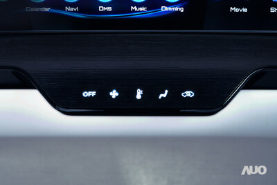 AUO integrates Micro LED display and sensing technologies to revolutionize the way drivers and passengers interact with the cockpit and the outside world, with intuitive touch experiences. The “Blended HMI Surface,” serving as the central control interface, can be concealed under various materials to seamlessly integrate with the cabin’s interior design, becoming visible only when operating essential functions.