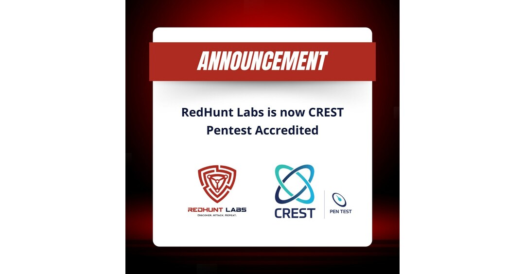 RedHunt Labs Achieves Prestigious CREST Accreditation for Penetration Testing Services - PR Web