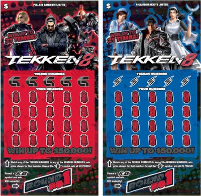Concept ticket art featuring TEKKEN™ (CNW Group/Pollard Banknote Limited)