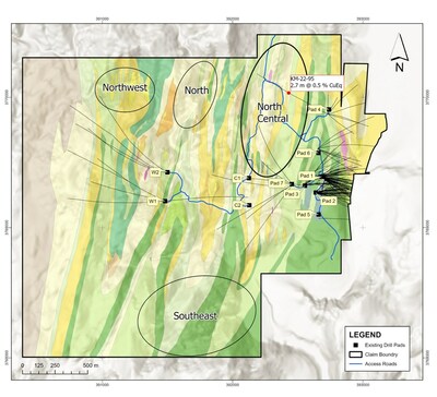 Figure 4. Priority drill targets map (CNW Group/Arizona Metals Corp.)