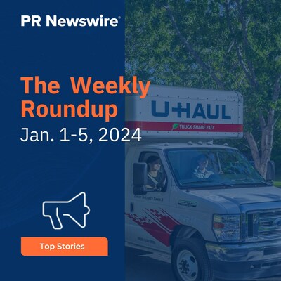 PR Newswire Weekly Press Release Roundup, Jan. 1-5, 2024. Photo provided by U-Haul International. https://prn.to/4aK1Bm0