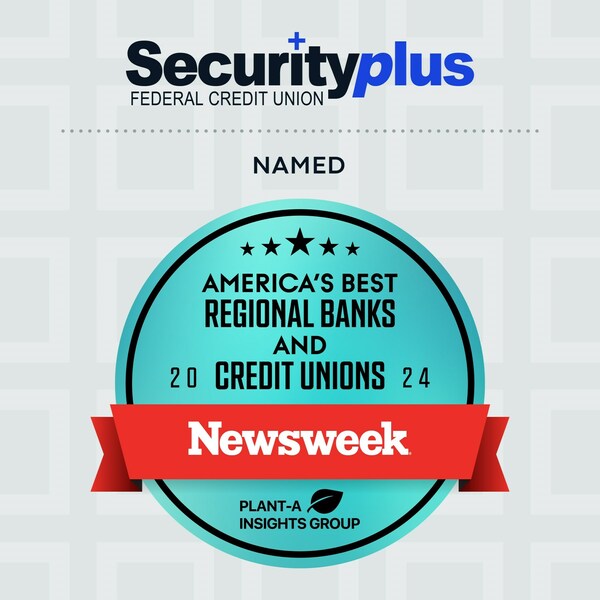 Securityplus Federal Credit Union Named TOP Credit Union in Maryland, Earning Coveted Spot on