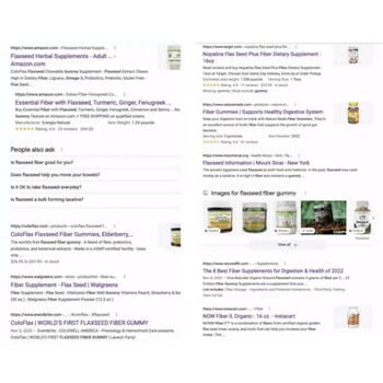 Google Search Results for "Flaxseed Fiber Gummies"