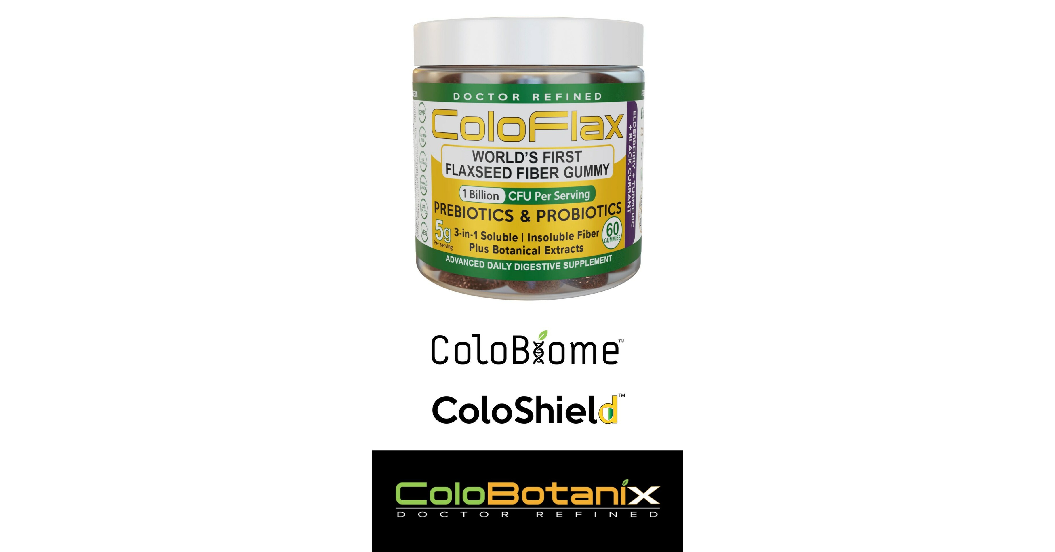 The World's First Flaxseed Fiber Gummy ColoFlax by ColoBotanix
