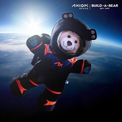 Be part of this memorable moment with the unique replica of Axiom Space’s next generation spacesuit worn by the crew. Available now in select stores, online at Build-A-Bear and axiomspace.com.