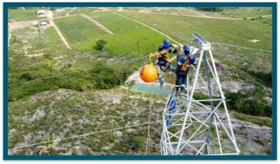 Figure 1 – Aerial Marker Balls Installation (CNW Group/G Mining Ventures Corp)