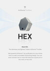 HEX is Trident Air's wall-mountable, interlocking air purifier
