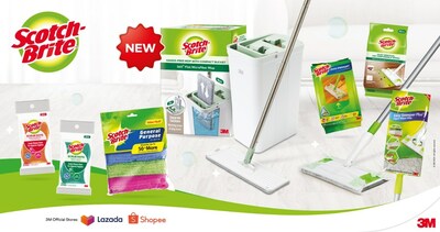 The 3M Scotch-Brite™ range of products includes sponges, sweepers, scourers and cloths that will allow consumers to keep every part of the home clean and tidy at all times.
