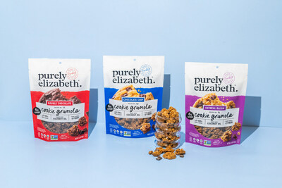 Purely Elizabeth Cookie Granola is made with the nutritious, transparent, and quality ingredients that they are known for, including 100% whole grains, is baked with coconut oil and coconut sugar, and provides a good source of fiber per serving.
