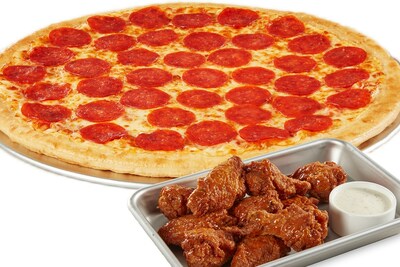 Peter Piper Pizza's new Pizza and Wings deal includes one-topping large pizza and choice of regular wings for $27.99.