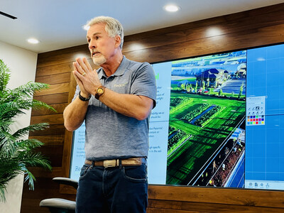 Redox Bio-Nutrients CEO Darin Moon provides comments during a meeting at company headquarters in Burley, Idaho, regarding new technology to help agriculture.