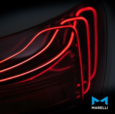 Marelli was named a CES 2024 Innovation Award Honoree for its Red LASER & Optical Fiber Rear Lamp: the technology will be showcased at CES 2024 in Las Vegas, January 9-11, 2024. (PRNewsfoto/Marelli)