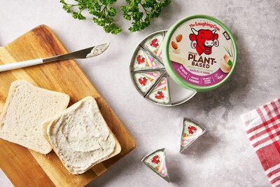 The Laughing Cow® launches Plant-Based Spreadable Cheese Alternative in Garlic & Herb at Whole Foods.
