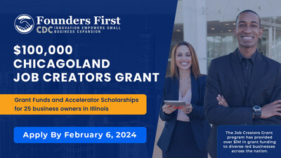 A total of $100,000 including a business accelerator scholarship will be offered to 25 business owners in Illinois