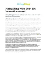 HiringThing 2024 BIG Innovation Award Win Press Release