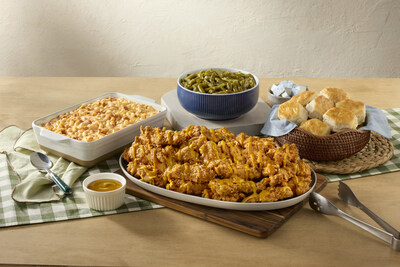 Enjoy Cracker Barrel's new Golden Carolina BBQ Tenders Catering Bundle to-go for small or large gatherings.
