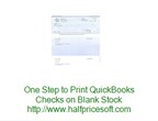 Print Checks on Blank Check Stock