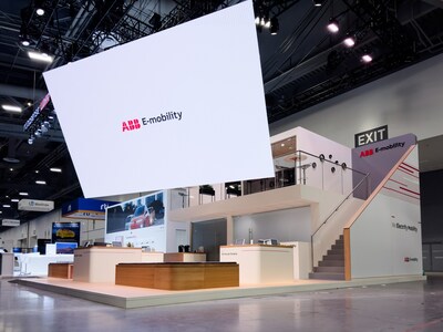 ABB E-mobility booth onsite at CES 2024