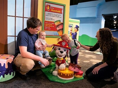 Guests enjoy the hands-on immersive exhibit with Marshall the fiire dog dalmatian.