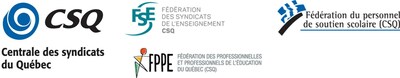 Logos CSQ / FSE-CSQ / FPSS-CSQ / FPPE-CSQ (Groupe CNW/Centrale des Syndicats du Qubec (CSQ))