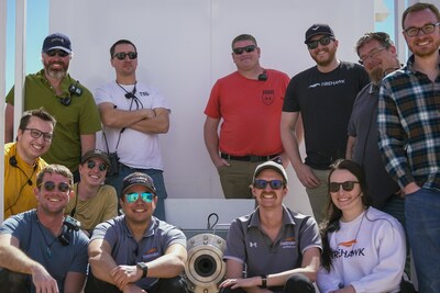 Firehawk Aerospace team at their Midland, TX rocket engine test site