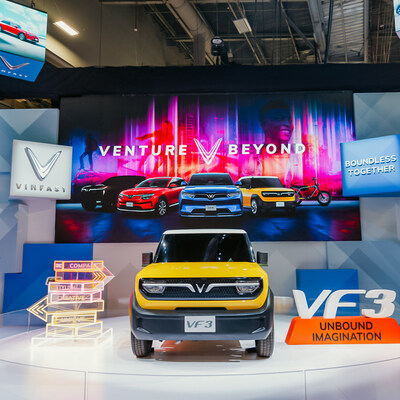 Photo of the mini e-SUV VF3 at CES 2024