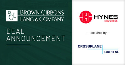 Brown Gibbons Lang & Company (BGL) is pleased to announce the sale of Hynes Industries (Hynes), a leading producer of custom roll-formed steel products, to Crossplane Capital, a Dallas-based private equity firm. BGL's Metals & Advanced Metals Manufacturing investment banking team served as the exclusive financial advisor to Hynes in the transaction.