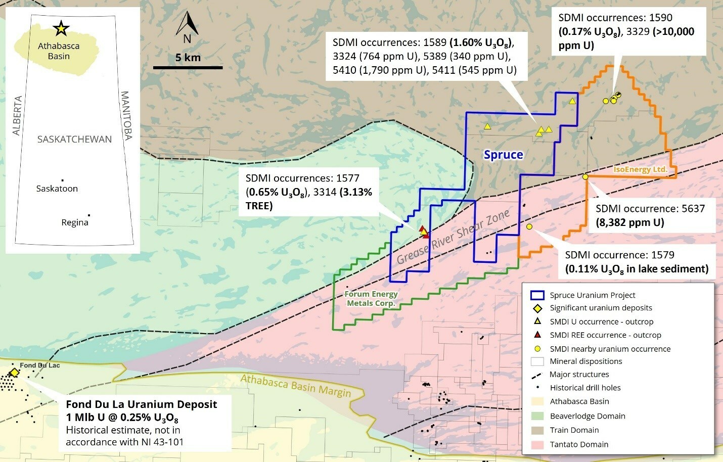 Figure 1: Spruce Uranium Project. (CNW Group/Fortune Bay Corp.)