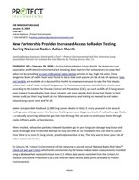 Press Release | New Partnership Provides Increased Access to Radon Testing During National Radon Action Month