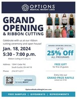 The public is welcome to join the grand opening festivities of Options Medical Weight Loss' new clinic in University Heights, OH.