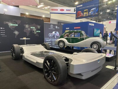 The UP Super Board and the Olympian Model O1 on display at CES