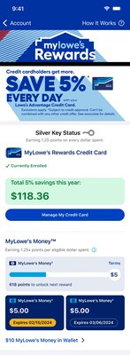 MyLowe's Rewards members receive exclusive benefits such as points earned on eligible purchases toward MyLowe's Money, free member gifts, and more.
