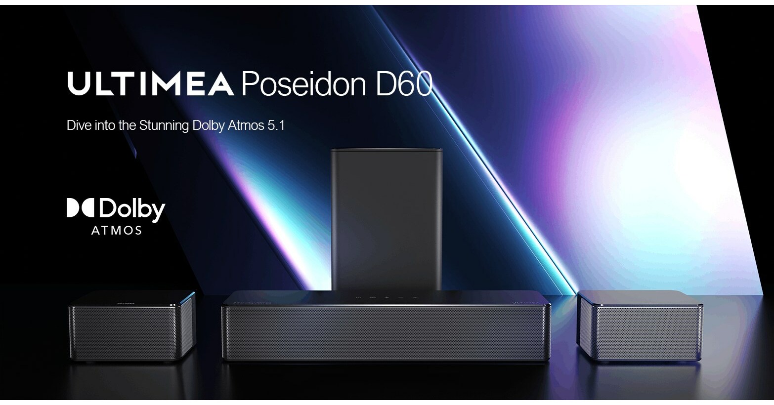 Ultimea Poseidon D60: 5.1 Dolby Atmos Soundbar for an Immersive Cinema  Experience