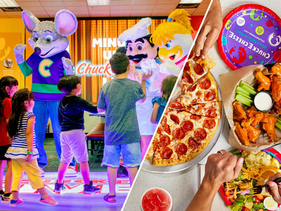 Chuck E. Cheese known for its iconic characters, fresh baked delicious pizza, and the number one family entertainment center globally.