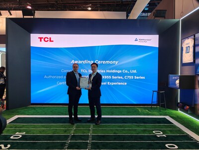 Frank Holzmann, Global Vice President of TÜV Rheinland Business Field Electrical, and Zuo Bo, General Manager of TCL Industries Global Product Operations Center.