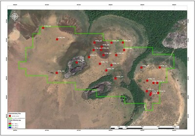 Figure 2 : Total de 27 puits sélectionnés pour l’étude stratigraphique et la campagne d’échantillonnage de 2023 sur la propriété de Minastyc. (Groupe CNW/Auxico Resources Canada Inc.)