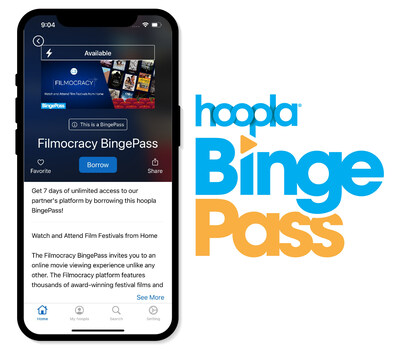 The first-of-its-kind hoopla Digital BingePass with Filmocracy will bring film festivals into the homes of library patrons, no matter where they are.