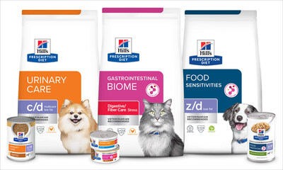 Hill's Pet Nutrition Prescription Diet Urinary Care, Gastrointestinal Biome and Food Sensitivities