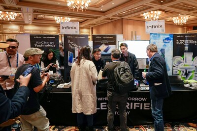Infinix’s booth at ShowStoppers CES 2024