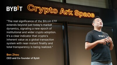 Ben Zhou, da Bybit, compartilha suas percepções sobre o marco da aprovação do ETF de Bitcoin Spot (PRNewsfoto/Bybit)