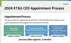 KT&amp;G Governance Committee resolves to finalize the longlist of CEO candidates