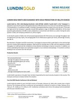 LUNDIN GOLD MEETS 2023 GUIDANCE WITH GOLD PRODUCTION OF 481,274 OUNCES (CNW Group/Lundin Gold Inc.)