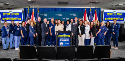 Florida's Attorney General Ashley Moody visited Tampa General Hospital on National Human Trafficking Awareness Day,  Jan. 11, 2024, to raise awareness for human trafficking and urge Floridians to join the fight to end this crime. During her visit, General Moody announced Tampa General is the first hospital in the state of Florida to join the 100 Percent Club, a partnership between organizations and the Florida Of?ce of the Attorney General to raise awareness of the signs of human traf?cking.