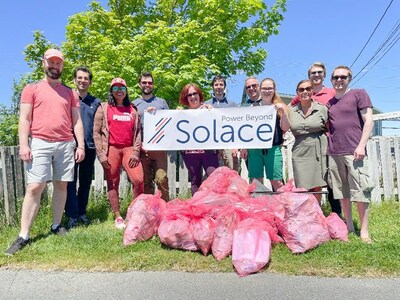 Solace Power cares deeply about their community and enjoy engaging in a wide variety of volunteering activities and charity groups throughout the year. (CNW Group/Solace Power)