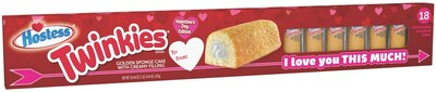 New this year is the Walmart-exclusive Twinkies® Valentine’s Day Gift Box featuring 18 individually wrapped Twinkies in a 3-foot-long gift box.