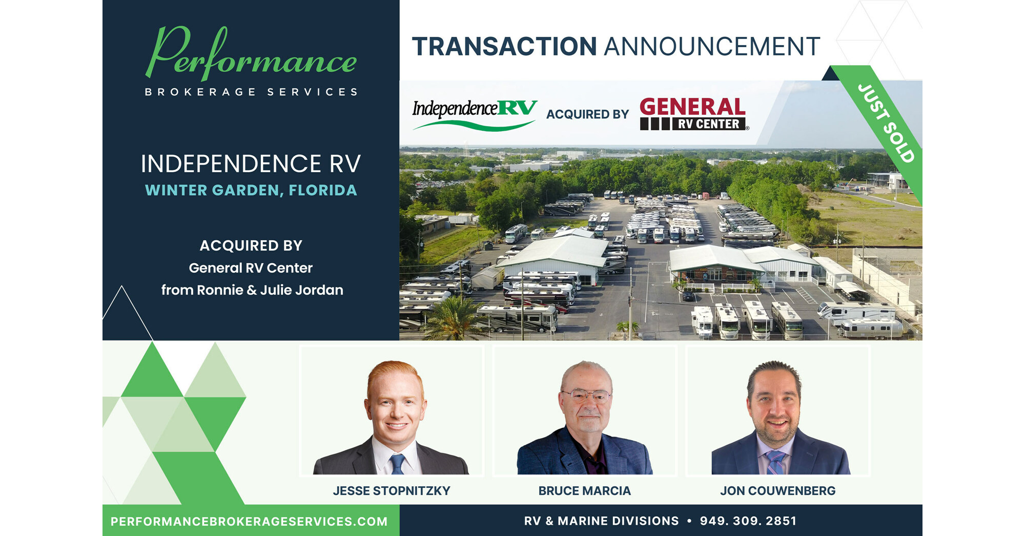 Performance Brokerage Services Advises on the Sale of Independence RV ...