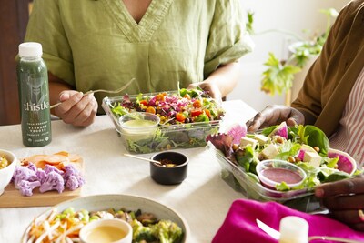 Thistle meals are designed by nutritionists and crafted by chefs to promote health and longevity, with a focus on predominantly plant-based foods (fresh vegetables, fruits, nuts, legumes, and whole grains) that comprise its deliciously innovative, globally-inspired menu.